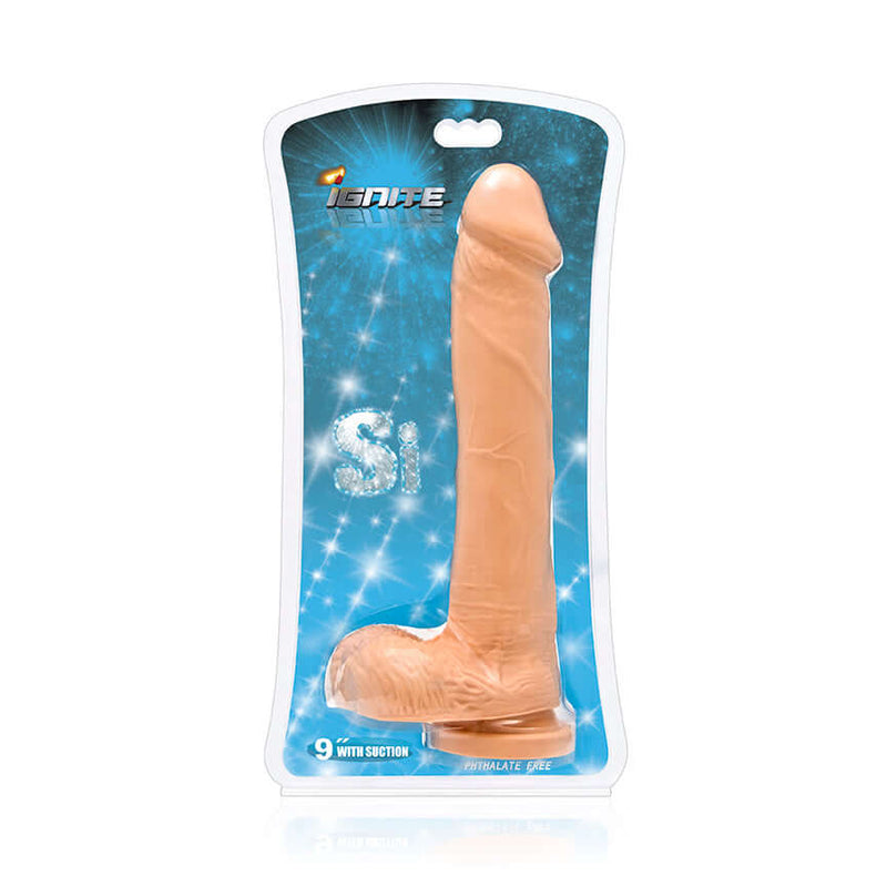 SI Novelties Cock with Balls 9 inches Flesh with Suction Cup at $19.99