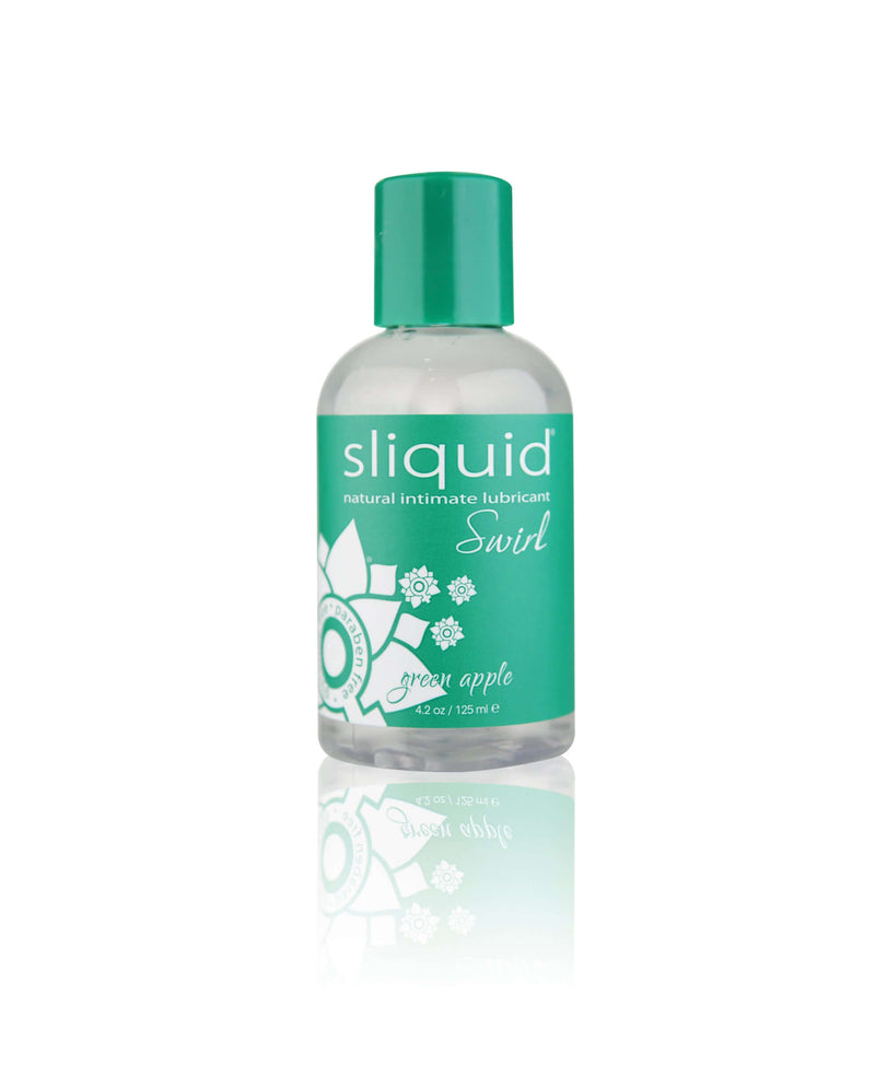 SLiquid Lubricants Sliquid Swirl Green Apple Tart Flavored Lubricant 4.2 Oz at $9.99