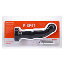 P-Spot Vibrating Onyx Black Dildo by Tantus in packaging designed for optimal prostate pleasure.