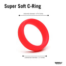 Tantus Super Soft C-Ring Red from Tantus Silicone at $9.99
