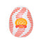 Tenga Egg Tube Easy Beat Stroker compact male masturbator with unique red stripe design for powerful sensations.