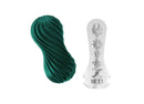 Tenga Flex Fizzy Green Male Masturbator - Spiral Ribbed Sensation for Solo Pleasure