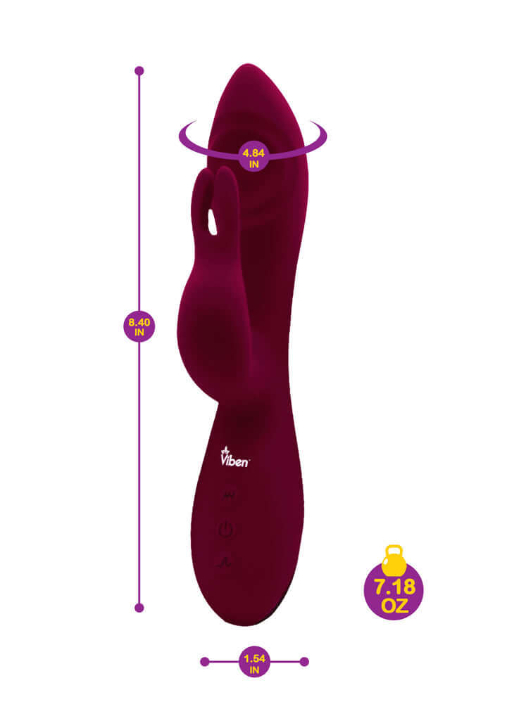 Viben Viben Pzazz Intense Thumping Rabbit Vibrator Ruby at $79.99