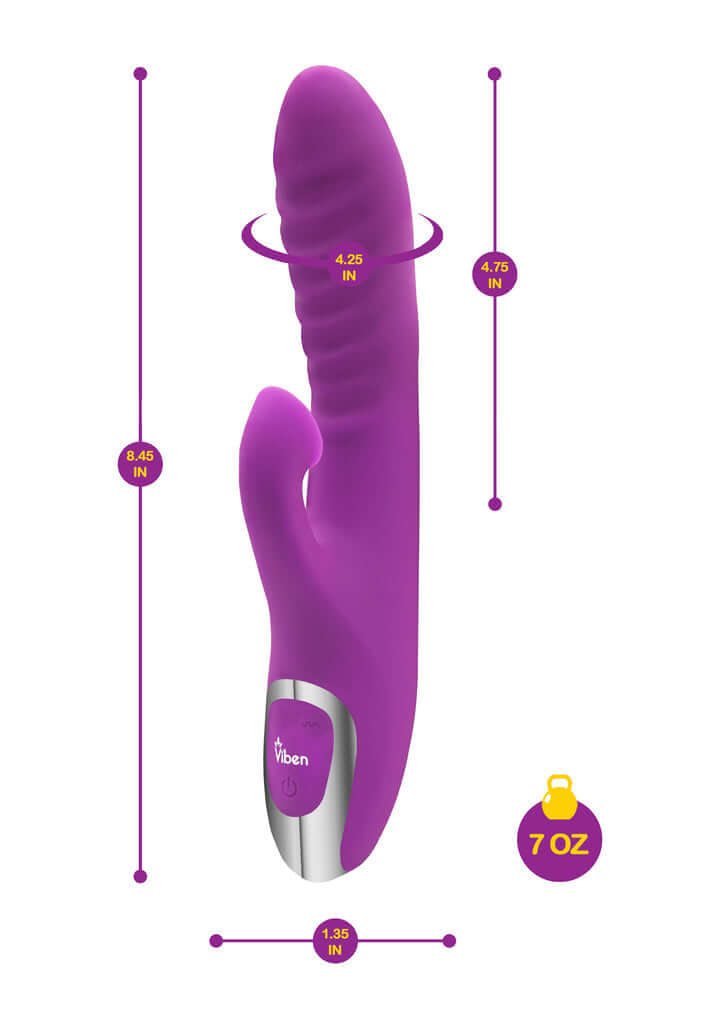 Viben Viben Frenzy Rabbit Vibe with Clitoris Suction Berry at $59.99