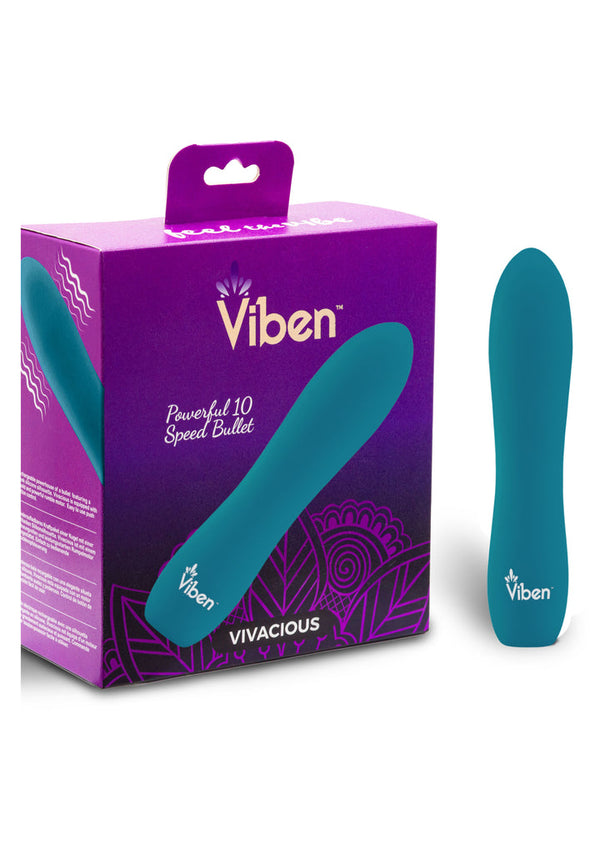 Viben Viben Vivacious 10 Function Bullet Vibrator Ocean at $34.99