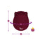 Dimensions and weight of the Viben Zen Classic Rose Ruby handheld clitoral and nipple stimulator, featuring a unique rose design.