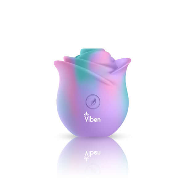 Viben Zen Rose Unicorn handheld clitoral and nipple stimulator in vibrant pastel colors