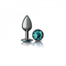 Viben Cheeky Charms Round Teal Small Gunmetal Butt Plug at $12.99