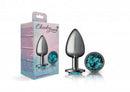 Viben Cheeky Charms Round Teal Large Gunmetal Butt Plug at $16.99