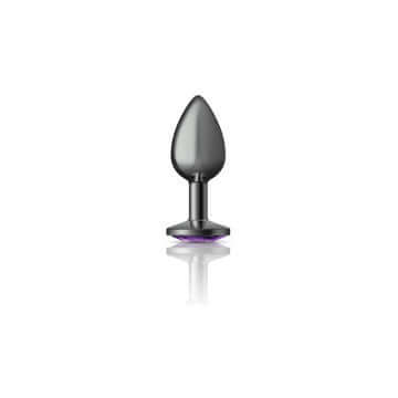 Viben Cheeky Charms Round Purple Small Gunmetal Butt Plug at $11.99