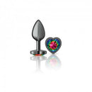 Viben Cheeky Charms Heart Rainbow Small Gunmetal Butt Plug at $12.99