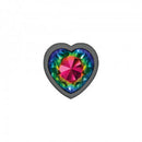 Viben Cheeky Charms Heart Rainbow Medium Gunmetal Butt Plug at $14.99