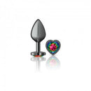 Viben Cheeky Charms Heart Rainbow Medium Gunmetal Butt Plug at $14.99