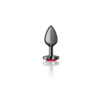 Viben Cheeky Charms Heart Deep Red Small Gunmetal Butt Plug at $12.99