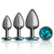 Viben Cheeky Charms Metal Plug Kit Gunmetal Round Teal