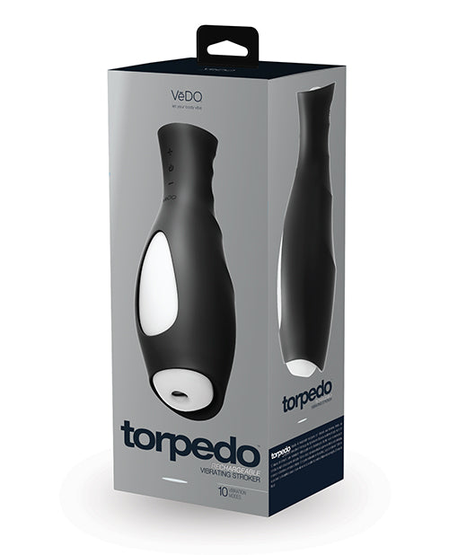 Vedo VEDO TORPEDO RECHARGEABLE STROKER JUST BLACK W/ GLOW SLEEVE at $91.99