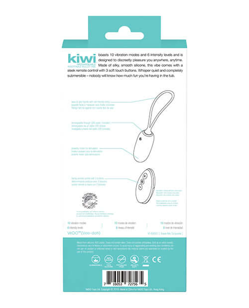 Vedo Vedo Kiwi Rechargeable Bullet Vibrator Insert able Tease Me Turquoise at $59.99