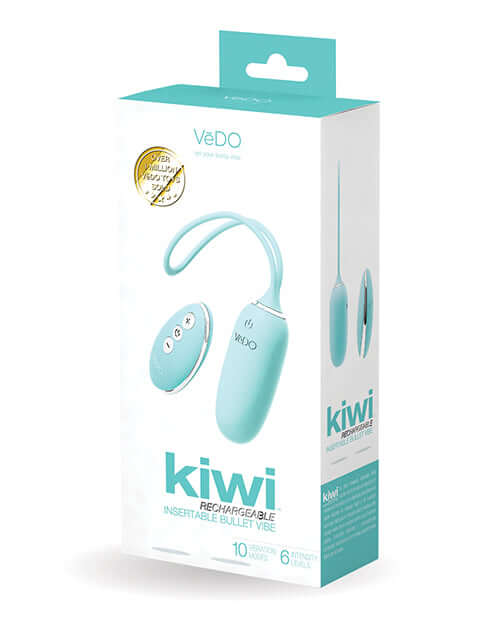 Vedo Vedo Kiwi Rechargeable Bullet Vibrator Insert able Tease Me Turquoise at $59.99