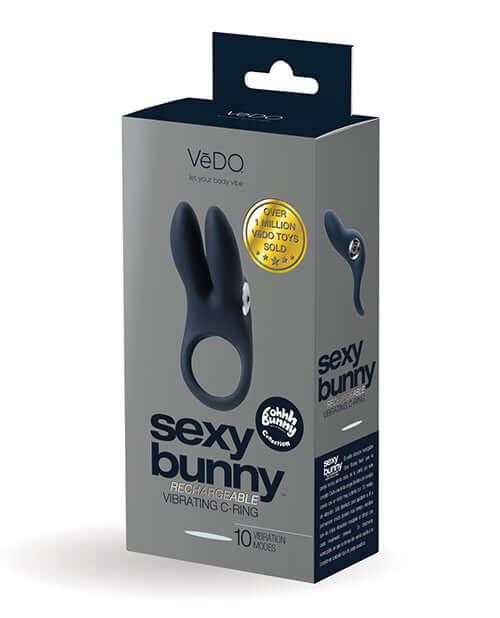 Vedo Sexy Bunny Rechargeable Cock Ring - Elevate Couples Play with Dual Motors