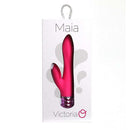 Maia Toys VICTORIA RECHARGEABLE SILICONE DUAL VIBE NEON PINK at $34.99