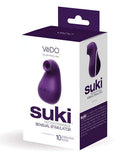 Vedo Suki rechargeable sensual stimulator packaging with 10 stimulation modes for ultimate pleasure.