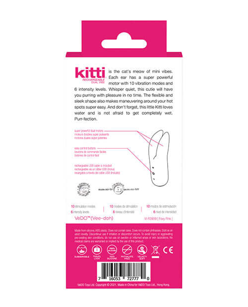 Vedo Vedo Kitti Rechargeable Vibe Foxy Pink at $49.99