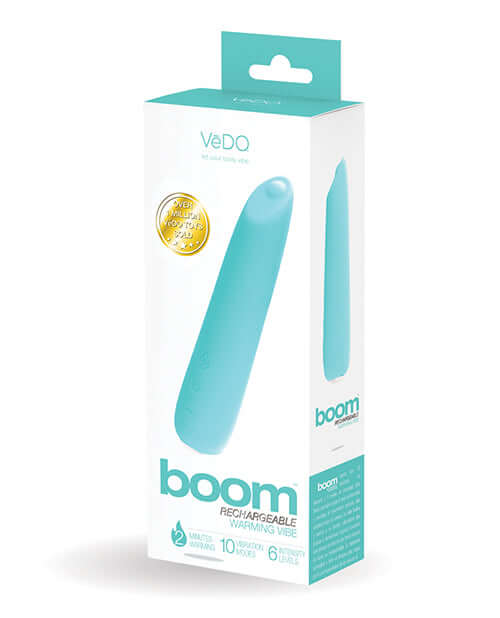 Vedo Boom Rechargeable Warming Vibe Tease Me Turquoise Green