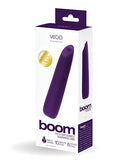 Vedo Boom Rechargeable Warming Vibe - Deep Purple - 10 Vibrating Functions, Submersible, Travel-Friendly