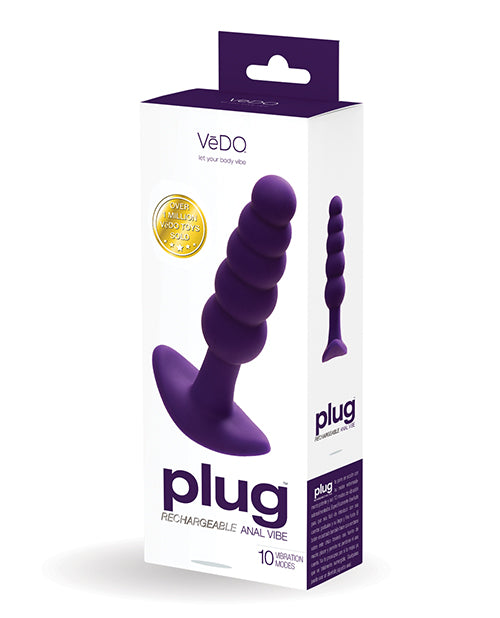 Vedo Plug Rechargeable Anal Plug Deep Purple