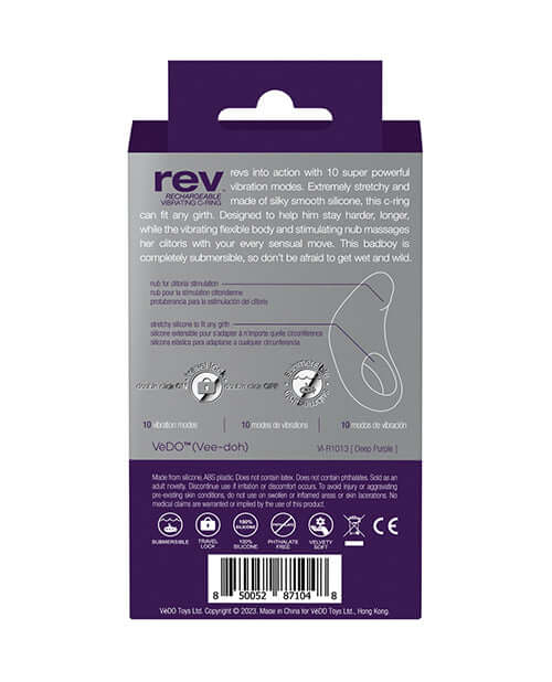 VEDO REV RECHARGEABLE C-RING VIBRATING PURPLE-4