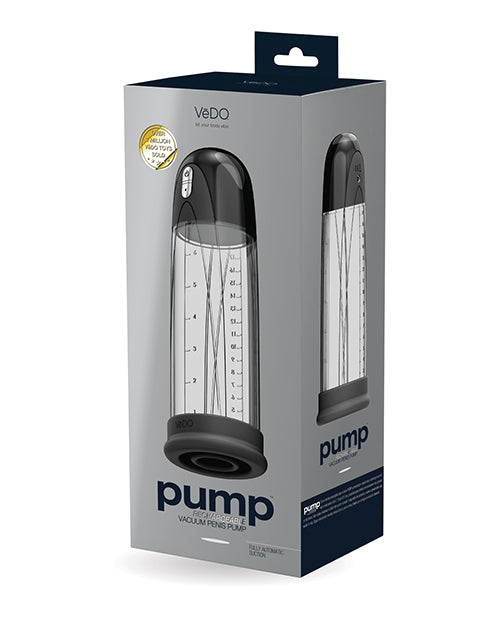 Vedo Vedo Pump Rechargeable Vacuum Penis Black at $69.99