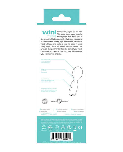 Vedo Vedo Wini Rechargeable Mini Wand Turquoise Green at $49.99