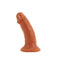 VixSkin Buck Caramel Dildo by Vixen Creations, 6-inch platinum silicone dildo with realistic design and lifelike feel, available in caramel color
