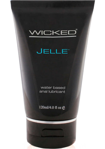 Wicked Jelle Unscented Anal Gel 4 Oz - Vegan, Smooth, Water-Based Lubricant for Sensual Pleasure