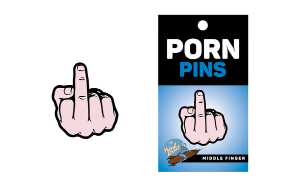 Wood Rocket Middle Finger Peach Pin at $9.99