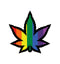 Wood Rocket Rainbown Maijuana Leaf Pin at $9.99