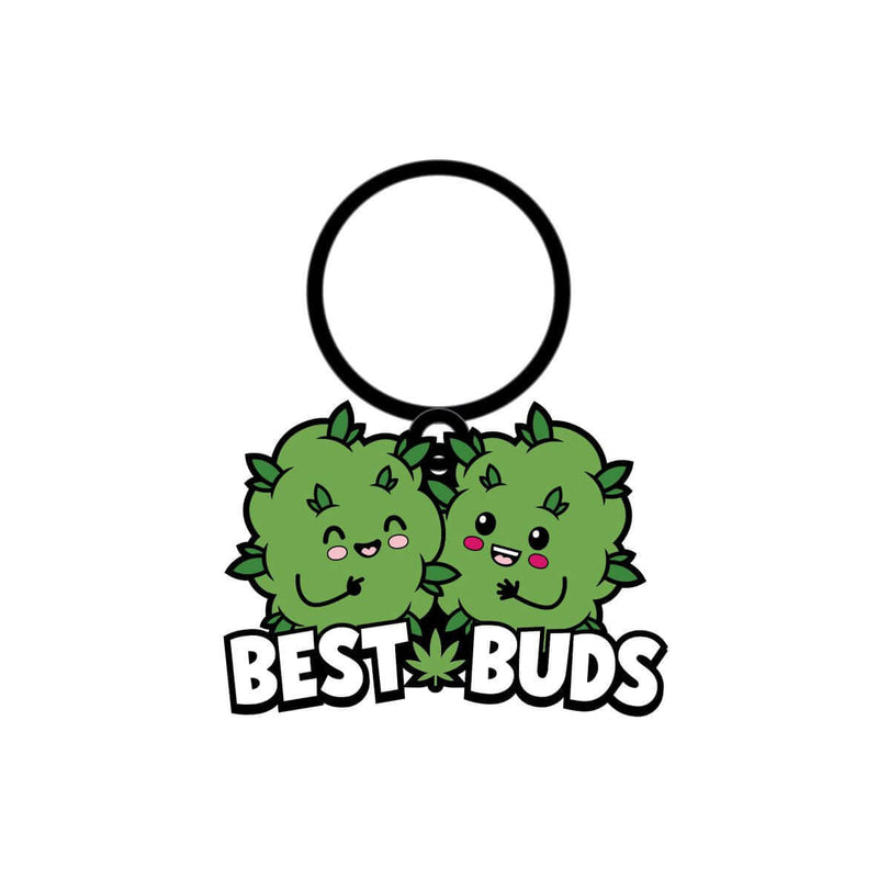 Weed Best Buds Enamel Keychain