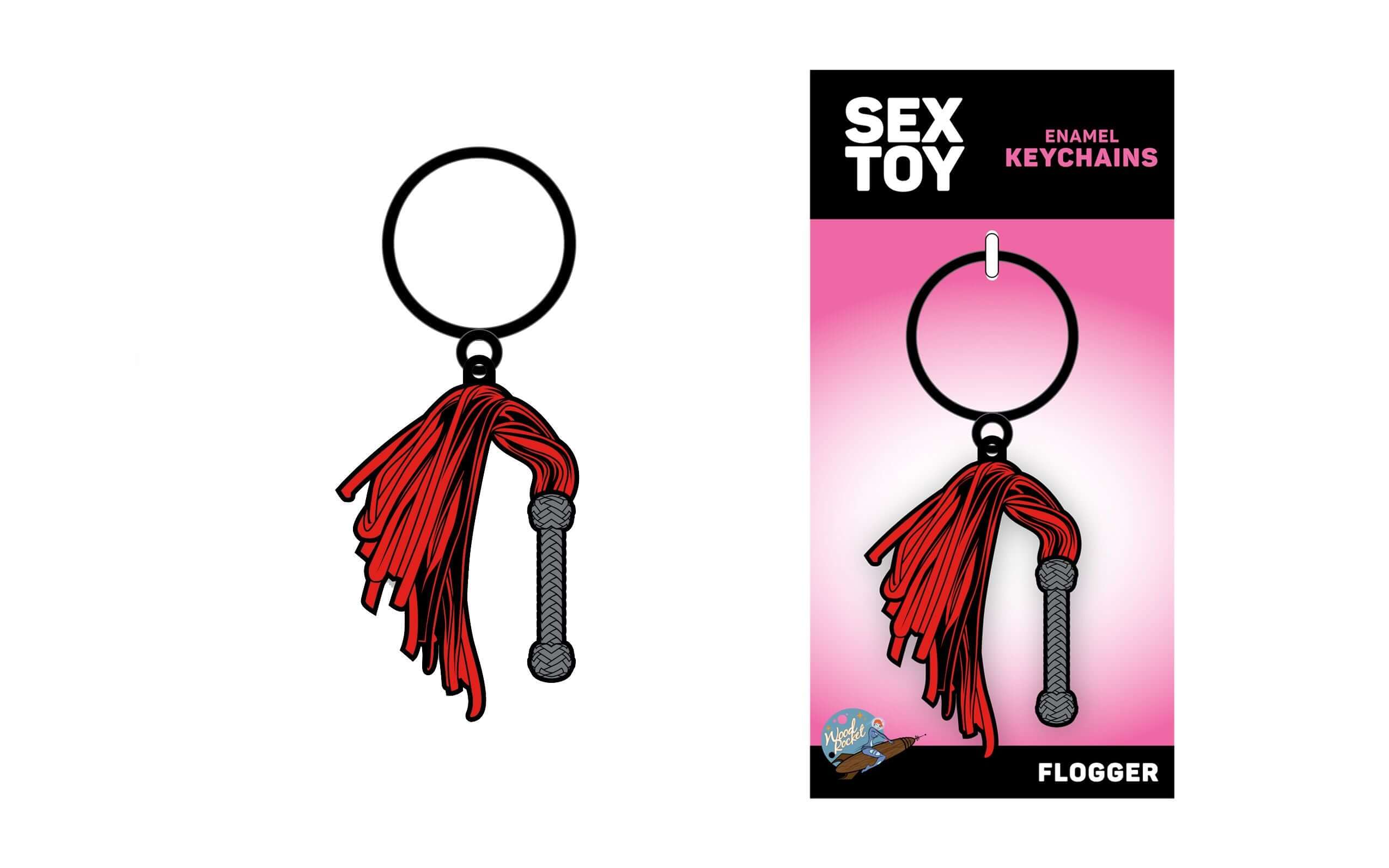 Sex Toy Flogger Keychain