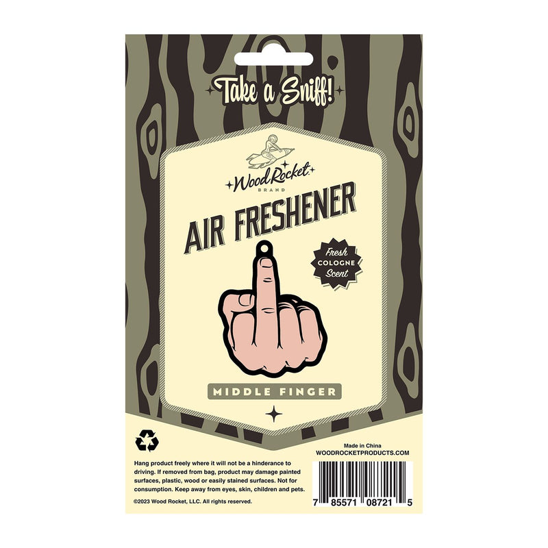 Middle Finger Brown Air Freshener