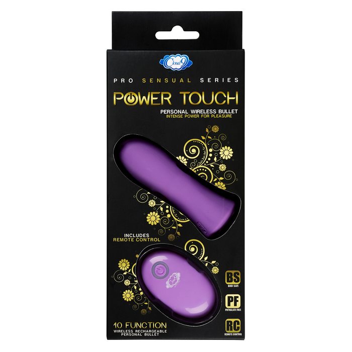 Cloud 9 Novelties PRO SENSUAL POWER TOUCH BULLET W/ REMOTE CONTROL PURPLE at $34.99
