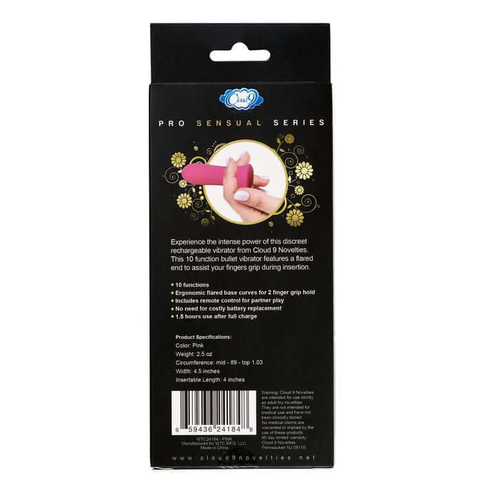 Cloud 9 Novelties Pro Sensual Power Touch Bullet with Remote Control at $39.99