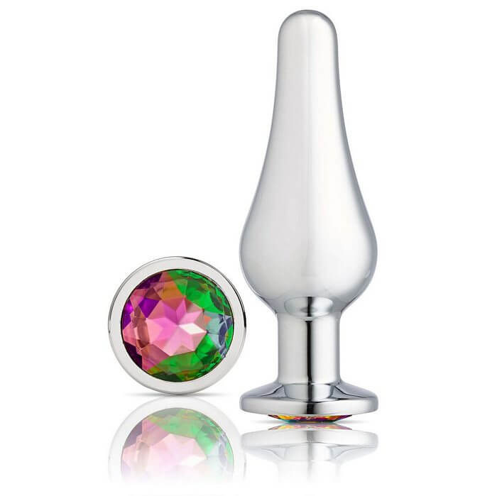 Cloud 9 Novelties Cloud 9 Gems Silver Chrome Tall Anal Plug Small at $11.99
