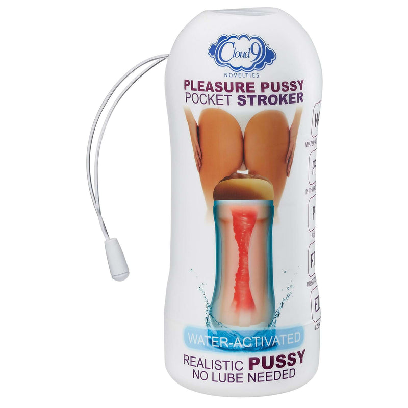 Cloud 9 Novelties Cloud 9 Pleasure Pussy Pocket Stroker Water Activated Tan at $17.99