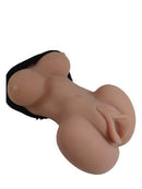 Cloud 9 Novelties Cloud 9 Pleasure Mini Body Stroker Pussy and Breasts Realistic Hand Stroker Tan at $34.99