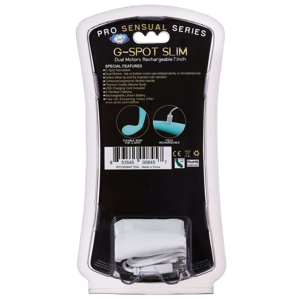 Cloud 9 Novelties CLOUD 9 RECHARGEABLE G-SPOT SLIM 7IN DUAL MOTORS TEAL at $35.99