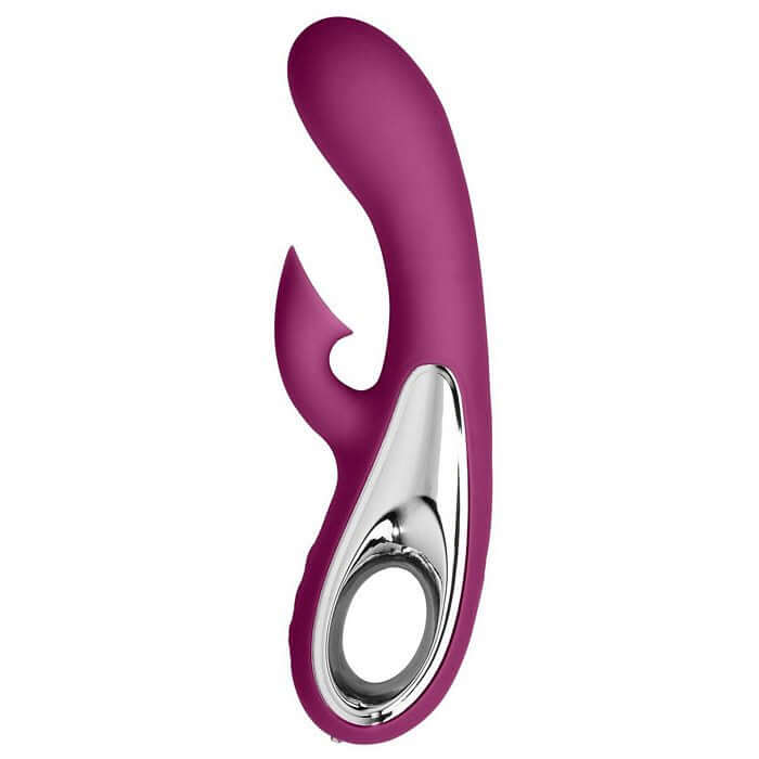 Cloud 9 Novelties Air Touch IV G-Spot Clitoral Rabbit Plum Vibrator, dual function silicone design with clitoral suction and G-spot stimulation.
