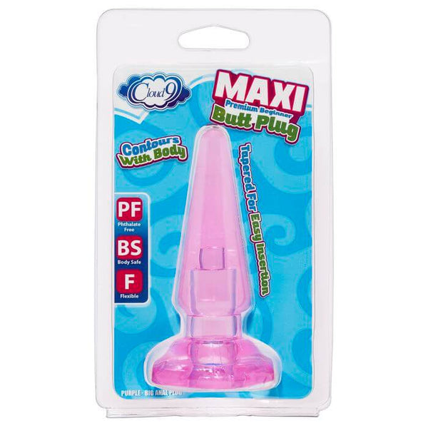 Cloud 9 Novelties Cloud 9 Novelties Purple Maxi Tapered Butt Plug at $6.99