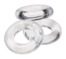 Cloud 9 Novelties Super Stretch Beaded Stay Hard Ring Combo Pack - 3 Clear Sizes for Enhanced Performance
