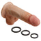 Cloud 9 Novelties Cloud 9 Dual Density 6 inches Dildo Real Touch Realistic Painted Veins with Balls Tan Mocha at $25.99