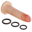 Cloud 9 Dual Density 7-Inch Dildo with three silicone rings for enhanced pleasure and lifelike sensations.